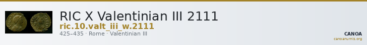 RIC X Valentinian III 2111 — CANOA