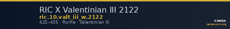 RIC X Valentinian III 2122 — CANOA
