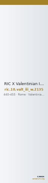 RIC X Valentinian III 2135 — CANOA
