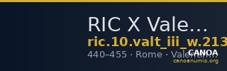 RIC X Valentinian III 2137 — CANOA