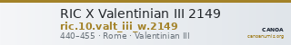 RIC X Valentinian III 2149 — CANOA