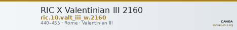 RIC X Valentinian III 2160 — CANOA