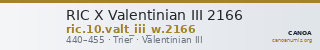 RIC X Valentinian III 2166 — CANOA