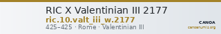 RIC X Valentinian III 2177 — CANOA