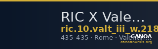RIC X Valentinian III 2182 — CANOA