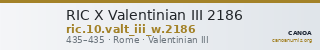 RIC X Valentinian III 2186 — CANOA