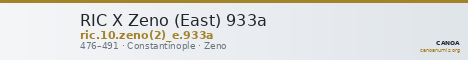 RIC X Zeno (East) 933a — CANOA