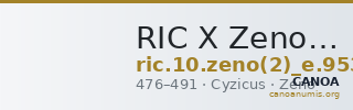 RIC X Zeno (East) 953 — CANOA