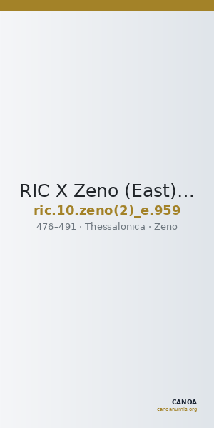 RIC X Zeno (East) 959 — CANOA