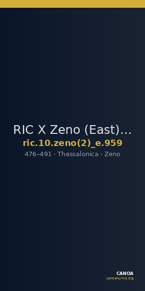 RIC X Zeno (East) 959 — CANOA
