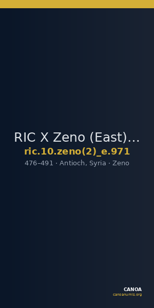 RIC X Zeno (East) 971 — CANOA