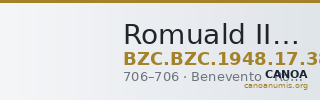 Romuald II — Tremissis (Benevento, 706) — CANOA