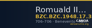 Romuald II — Tremissis (Benevento, 706) — CANOA