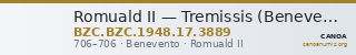Romuald II — Tremissis (Benevento, 706) — CANOA