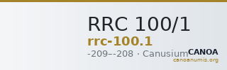 RRC 100/1 — CANOA