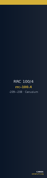 RRC 100/4 — CANOA