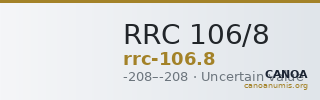 RRC 106/8 — CANOA