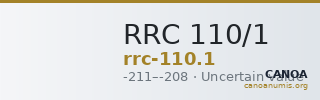 RRC 110/1 — CANOA