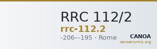 RRC 112/2 — CANOA