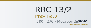 RRC 13/2 — CANOA