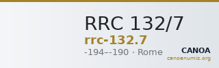 RRC 132/7 — CANOA
