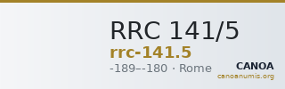 RRC 141/5 — CANOA