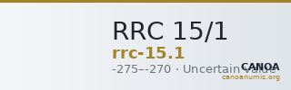 RRC 15/1 — CANOA