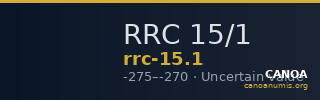RRC 15/1 — CANOA