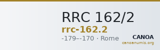 RRC 162/2 — CANOA