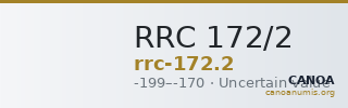 RRC 172/2 — CANOA