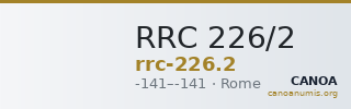 RRC 226/2 — CANOA