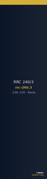 RRC 240/3 — CANOA