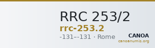 RRC 253/2 — CANOA