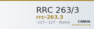 RRC 263/3 — CANOA