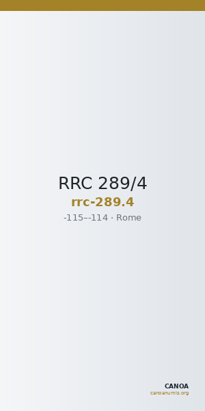 RRC 289/4 — CANOA