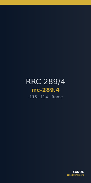 RRC 289/4 — CANOA