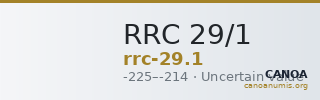 RRC 29/1 — CANOA