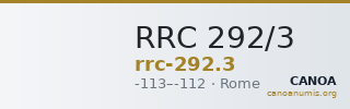 RRC 292/3 — CANOA