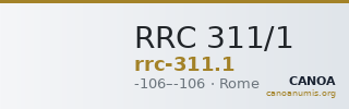 RRC 311/1 — CANOA
