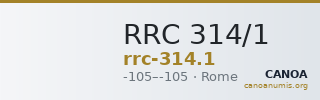RRC 314/1 — CANOA