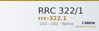 RRC 322/1 — CANOA