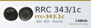 RRC 343/1c — CANOA