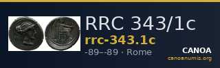 RRC 343/1c — CANOA