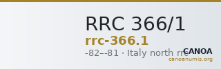 RRC 366/1 — CANOA