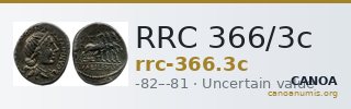 RRC 366/3c — CANOA