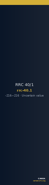 RRC 40/1 — CANOA