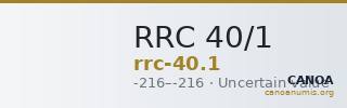 RRC 40/1 — CANOA