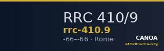 RRC 410/9 — CANOA