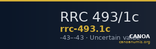 RRC 493/1c — CANOA