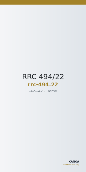 RRC 494/22 — CANOA